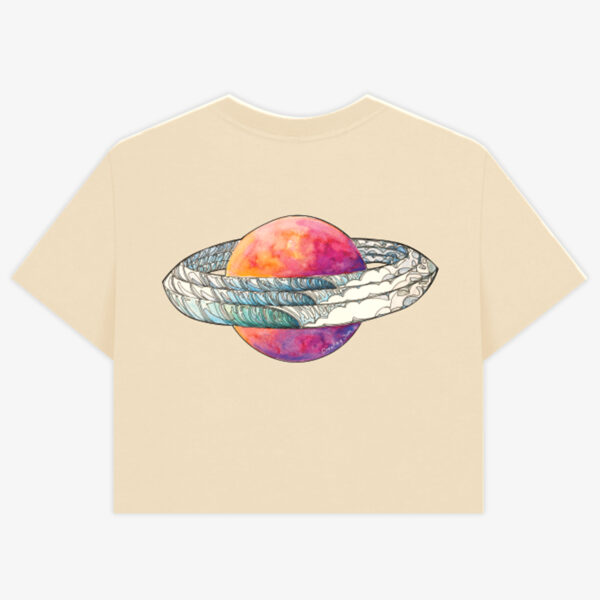 Stone Back Tee Planet Crop Saturn's Barrels Box-Crop