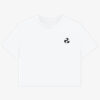 White Tee Front Big Blue Crop Big Blue Medicine Pill Box-Crop