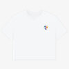 White Tee Front Sunkissed Crop Yin & Yang Box-Crop